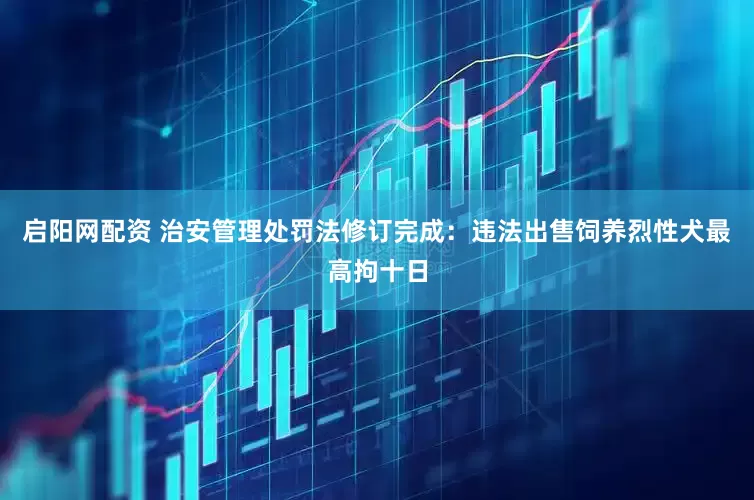启阳网配资 治安管理处罚法修订完成：违法出售饲养烈性犬最高拘十日